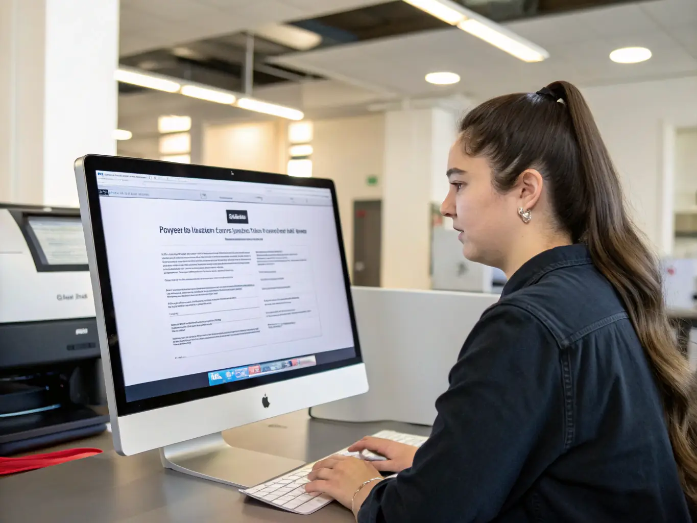 A visual representation of EasePrint's troubleshooting feature, showing the software guiding a user through the steps to resolve a common printer issue, such as a paper jam or an offline error.